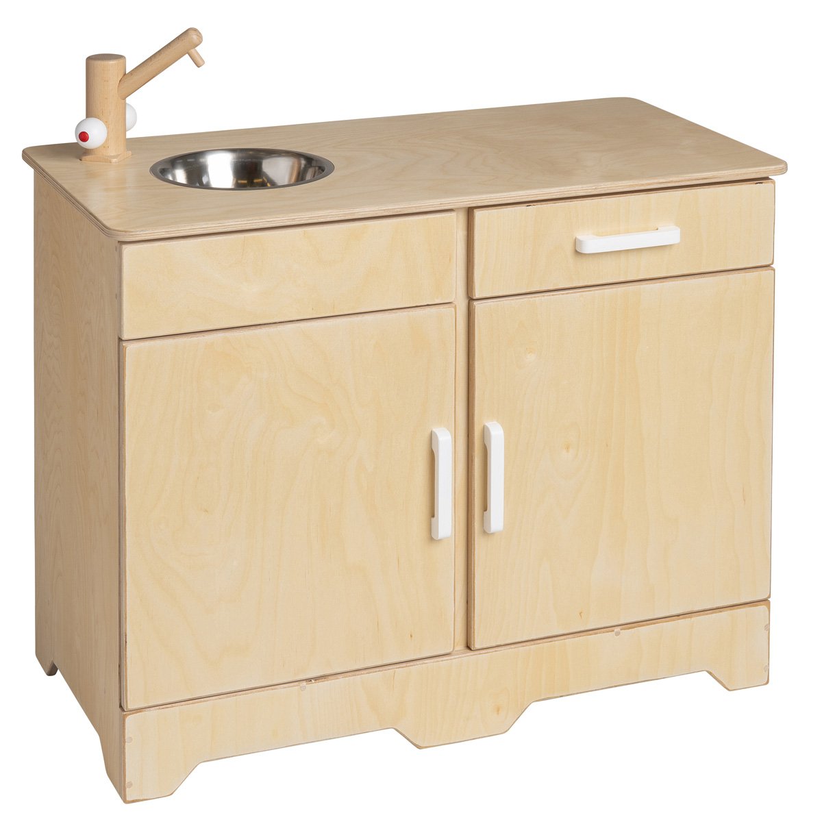 Van Dijk Toys houten speelgoed keuken / keukentje - Naturel met wit (Kinderopvang kwaliteit) Joy&Bloom