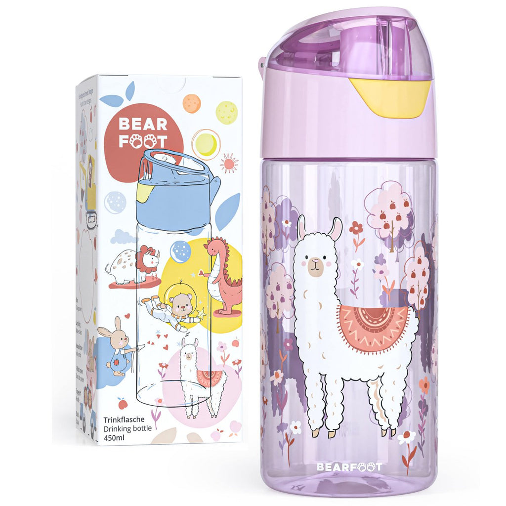 Kinderwaterfles, lichtgewicht waterfles - lama Joy&Bloom