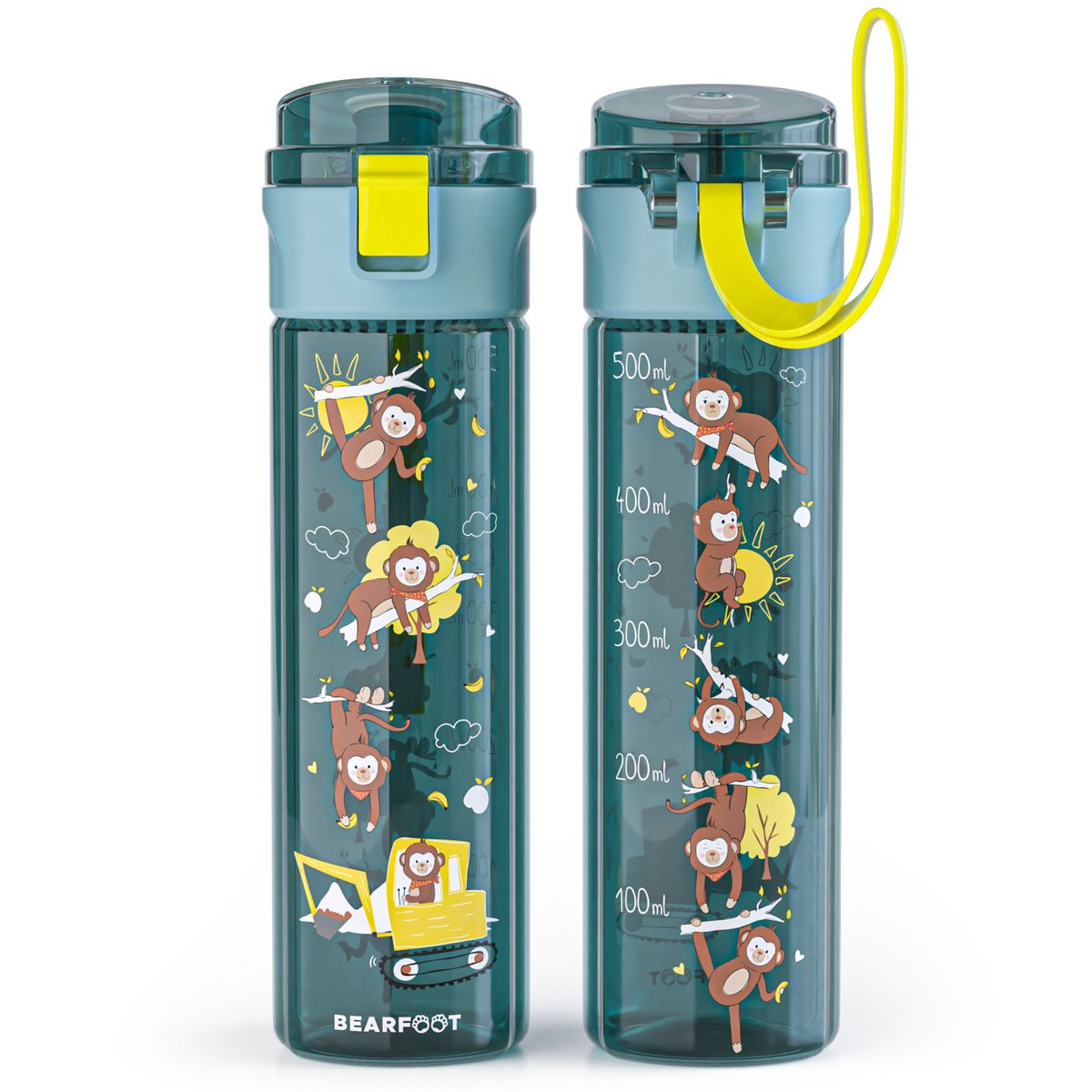 Kinderdrinkfles, 500ml, licht - graafmachine blauw Joy&Bloom