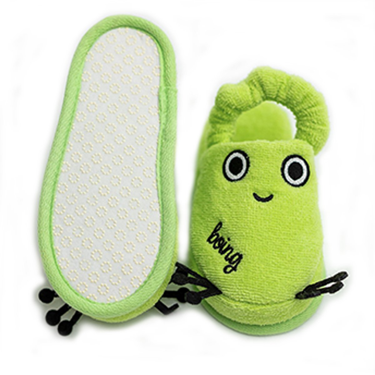 Milk&Moo Cacha Frog peuter kinderpantoffels, %100 katoen, voor huis, bad, binnengebruik Joy&Bloom
