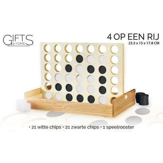 Gifts@Home Vier Op Een Rij - Hout - Reisspel Default Title Spellen & Puzzels Joy&Bloom