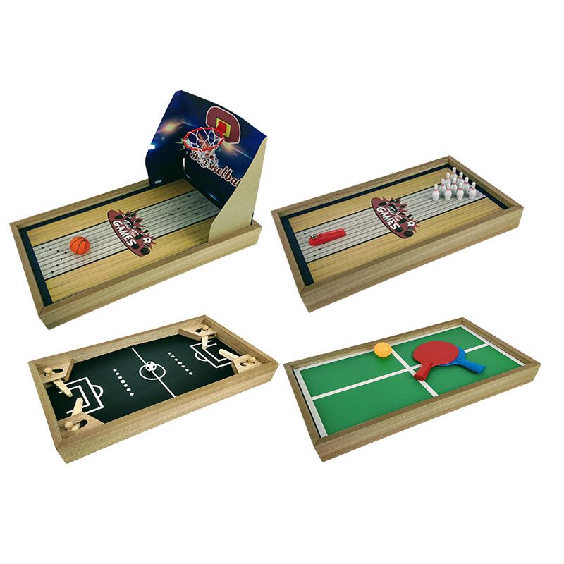 Gifts@Home 4-In-1 Tafelspel - Voetbal - Basketbal - Tafeltennis - Bowlen Spellen & Puzzels Joy&Bloom