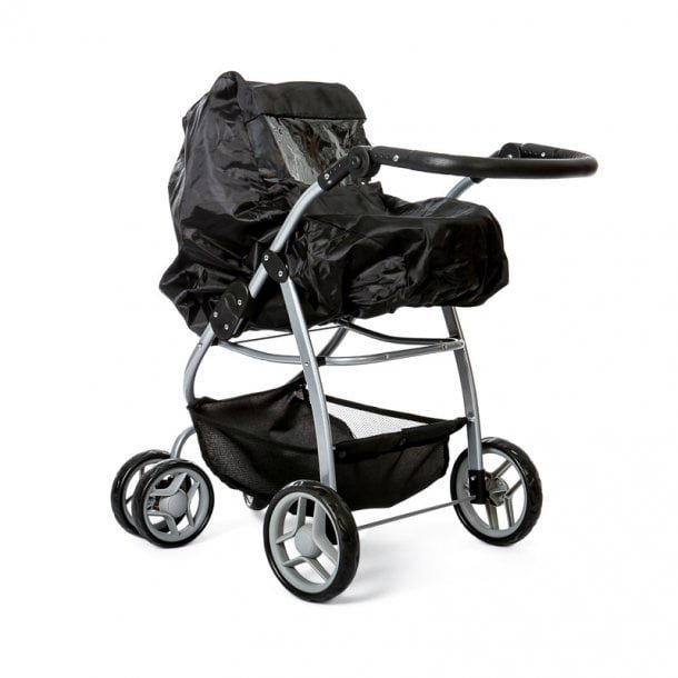 Regenhoes voor poppenwagen zwart Joy&Bloom