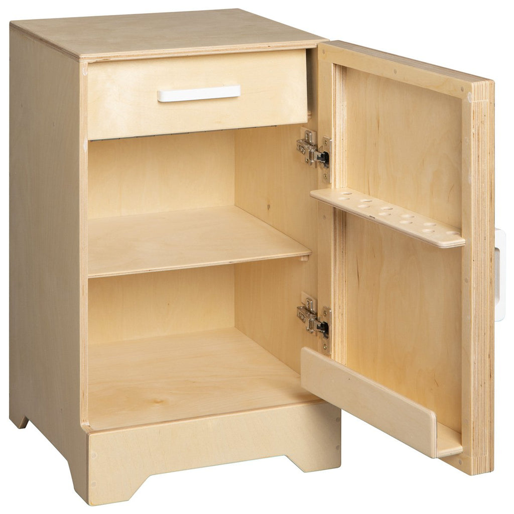 Van Dijk Toys houten speelgoed koelkast - Naturel met wit (Kinderopvang kwaliteit) Joy&Bloom