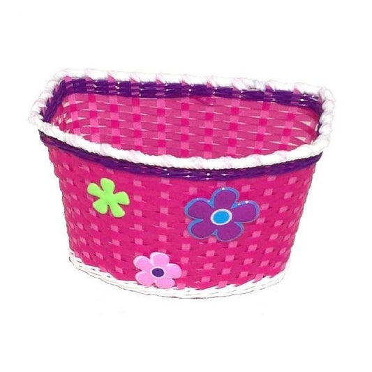 Fietsmand voor kinderfiets roze Joy&Bloom