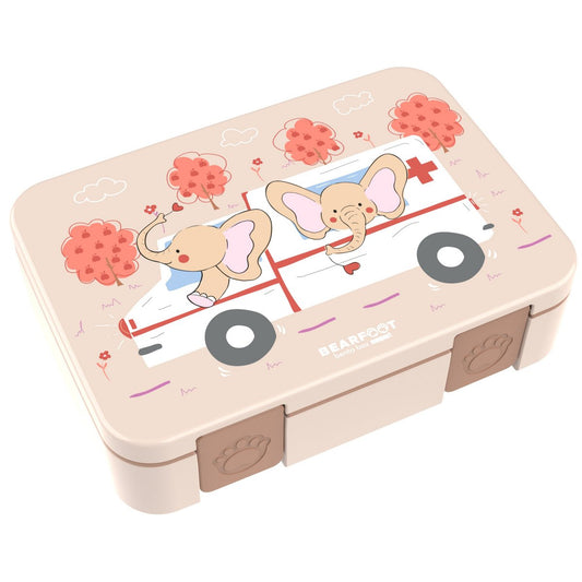Lunchbox met vakken, licht en lekvrij - ambulance bruin Joy&Bloom