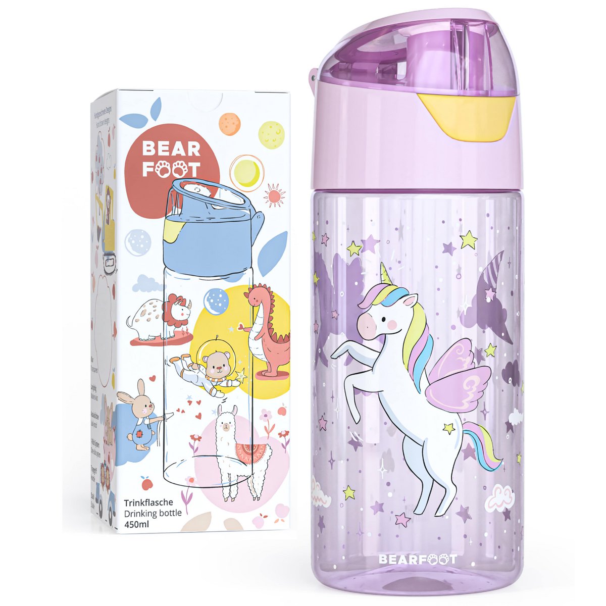 Kinderwaterfles, lichte waterfles - eenhoorn Joy&Bloom