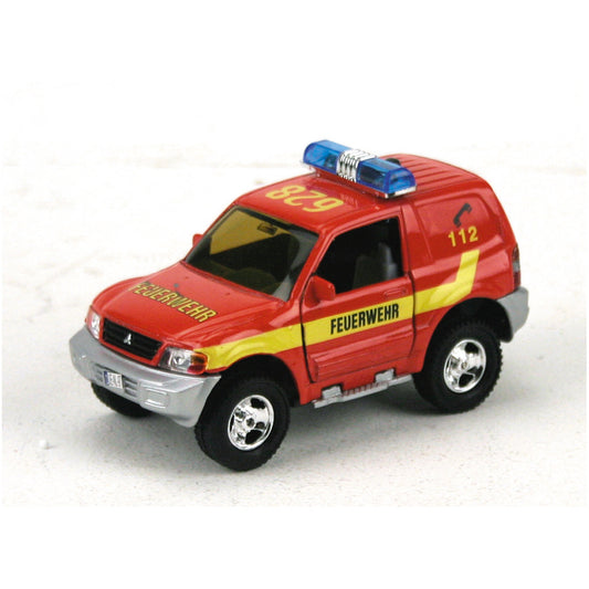 Basic Duitse Pull-Back Brandweerauto Met Geluid Default Title Brandweer Speelgoed Joy&Bloom