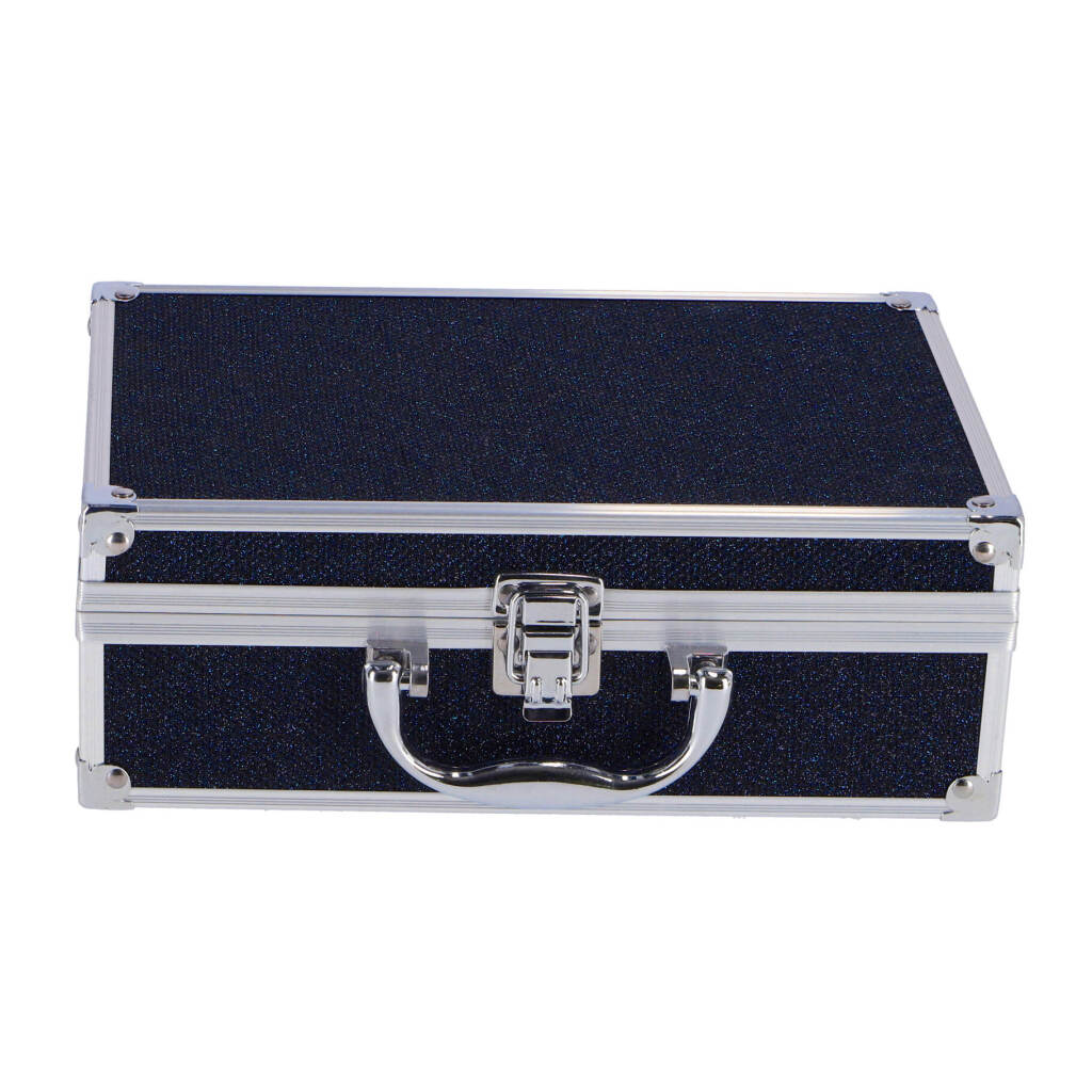 Casuelle Aluminium Make-Up Koffer Donkerblauw/Glitter Default Title Make-up en Haar Joy&Bloom