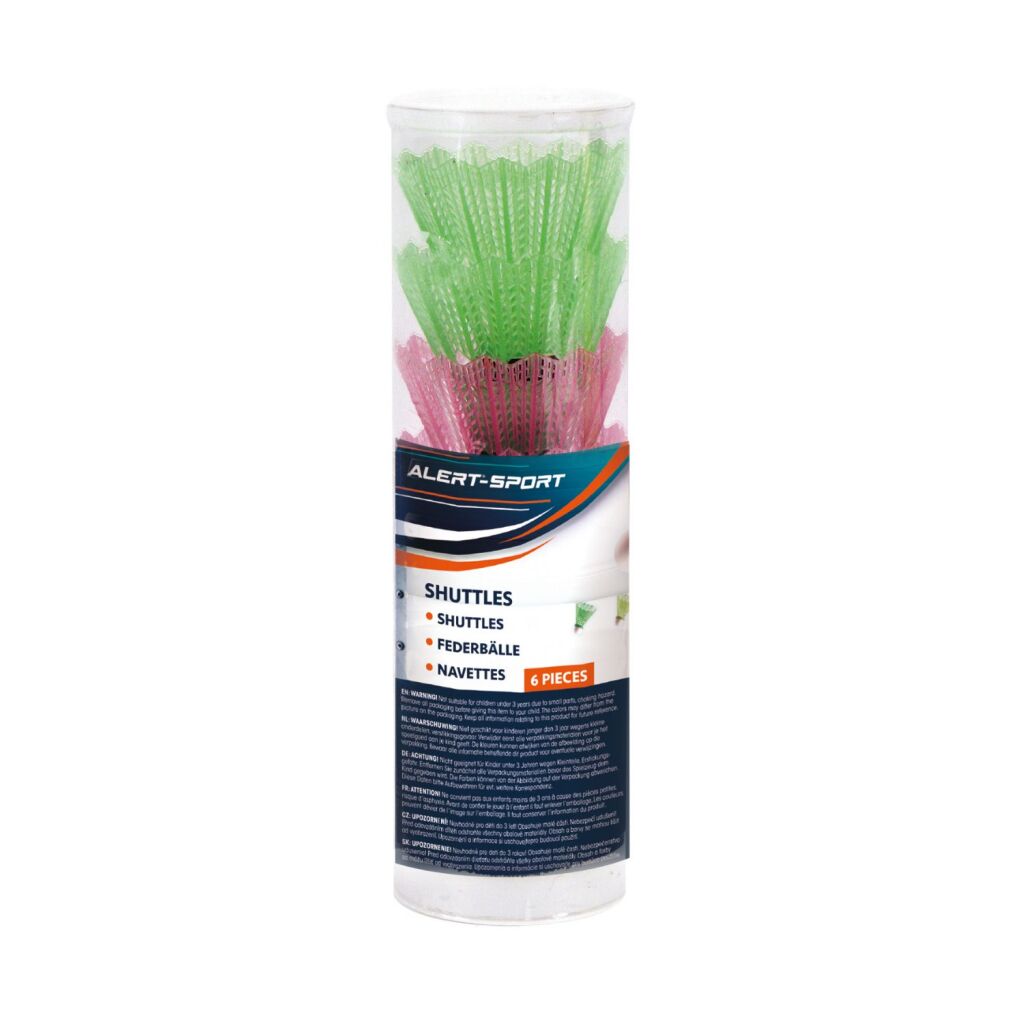 Alert Gekleurde Shuttles 6 Stuks Default Title Badminton Joy&Bloom