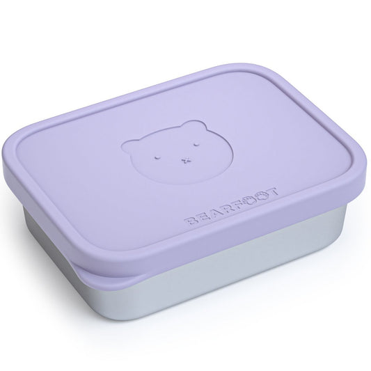 Kinderlunchbox RVS met siliconen inzetstuk - lavendel Joy&Bloom