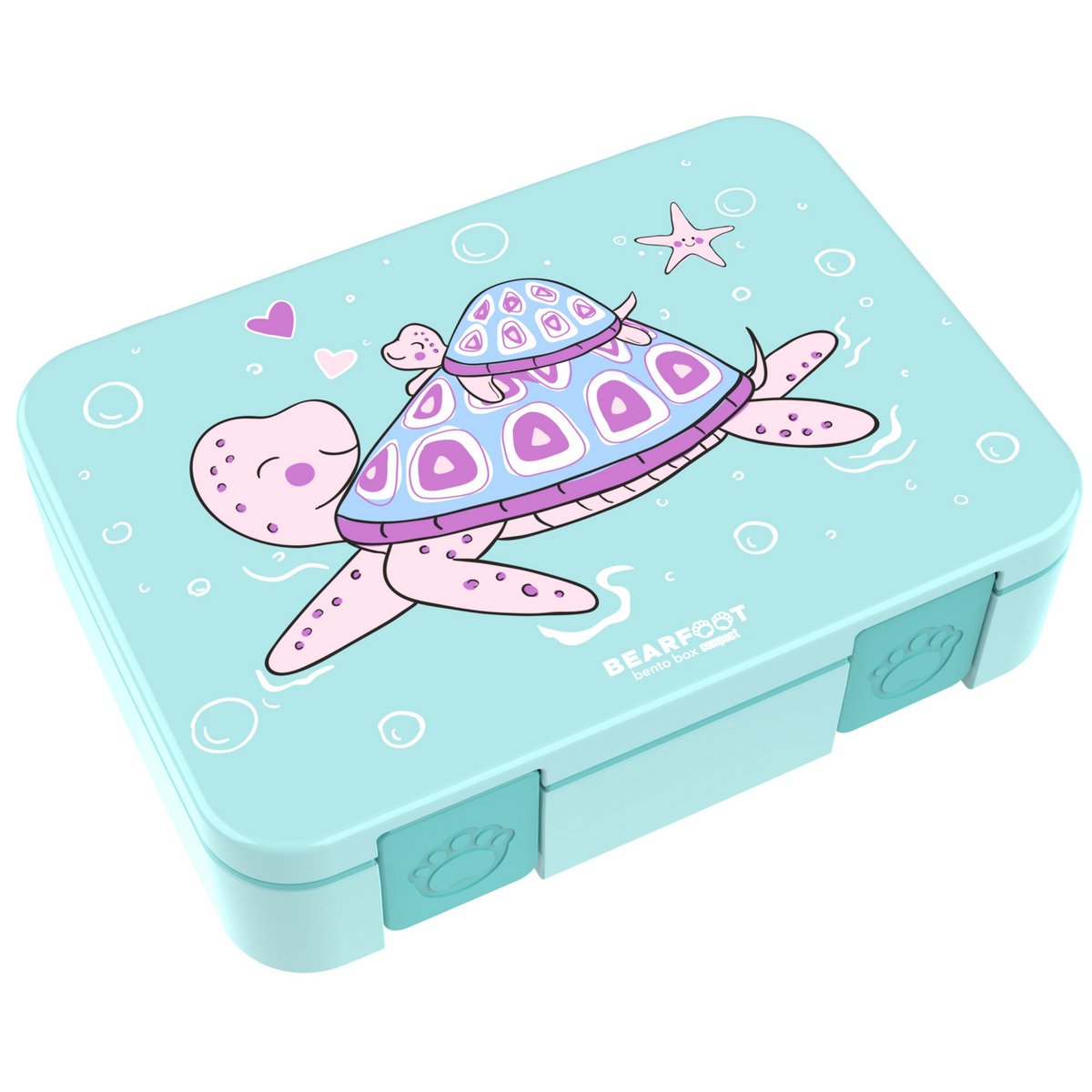 Lunchbox met compartimenten, licht en lek -proof - schildpad