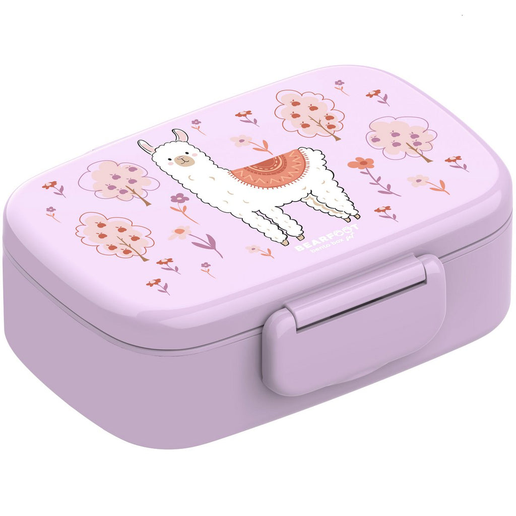 Kinderlunchbox met vakken, licht en lekvrij - Lama/alpaca Joy&Bloom