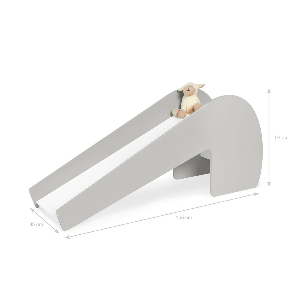 Blijbaan "lotta", grijs/wit