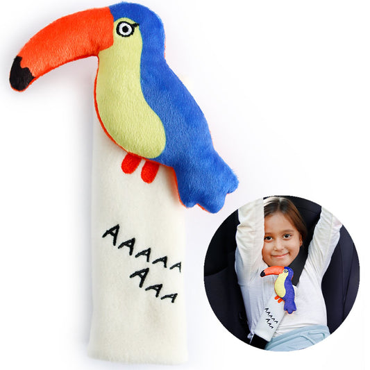 Milk&Moo Flying Toucan veiligheidsgordelkussen voor kinderen Joy&Bloom