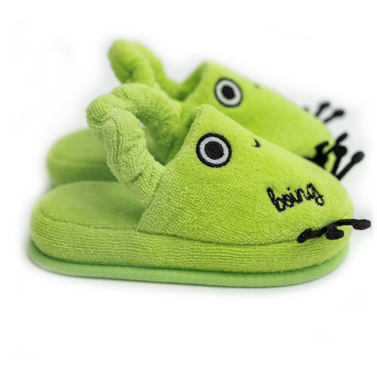 Milk&Moo Cacha Frog peuter kinderpantoffels, %100 katoen, voor huis, bad, binnengebruik Joy&Bloom