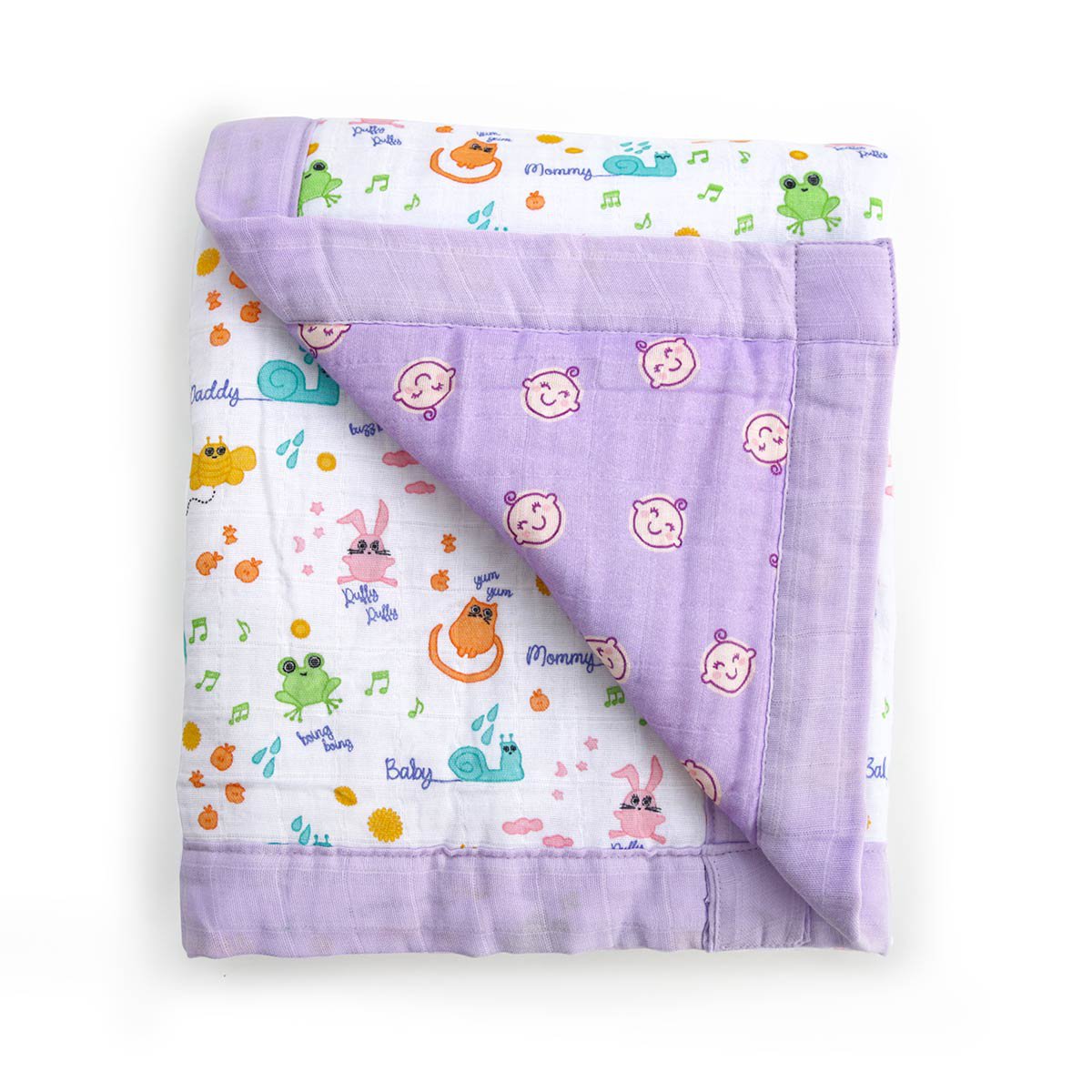 Milk&Moo Mousseline Deken Met vezels gevuld Milk&Moo Friends Joy&Bloom