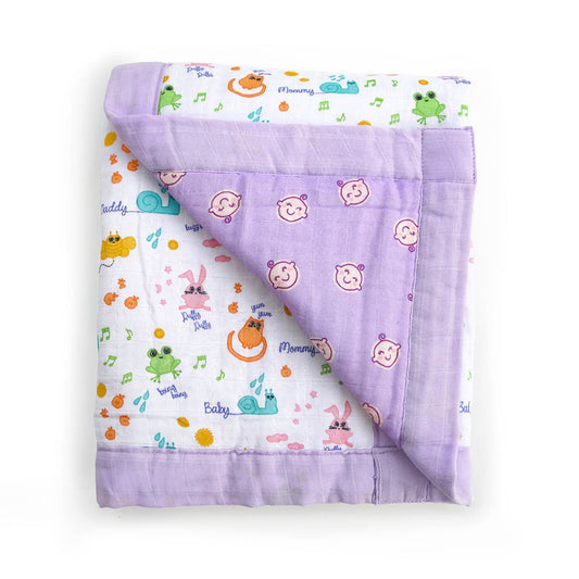 Milk&Moo Mousseline Deken Met vezels gevuld Milk&Moo Friends Joy&Bloom