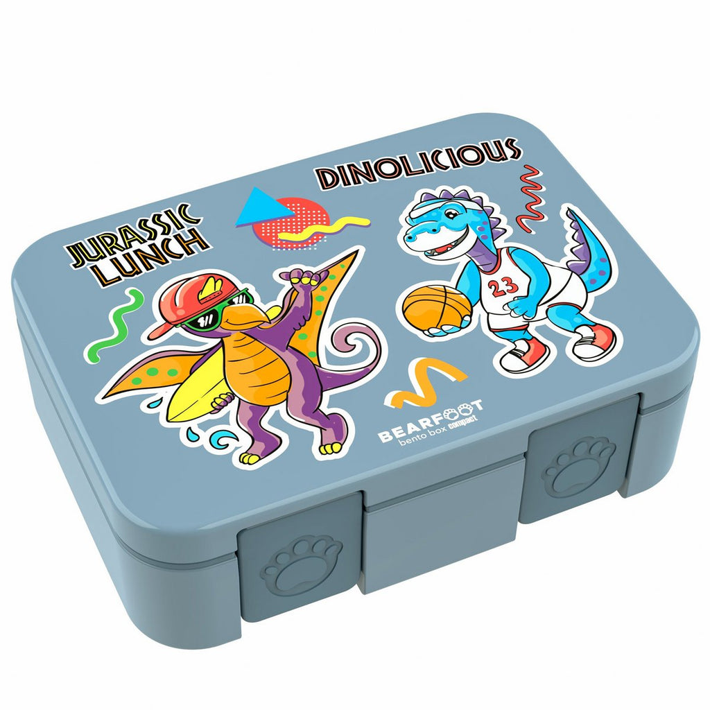 Lunchbox met onderwerpen, licht en lek - proof - dinosaurussen blauw Joy&Bloom