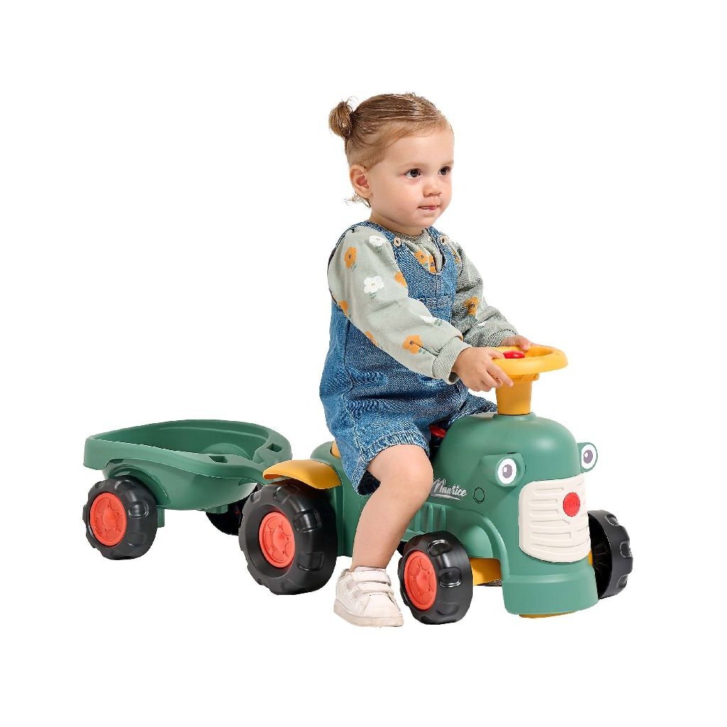 Falk Maurice Looptractor Set Groen/Geel Tractors Joy&Bloom