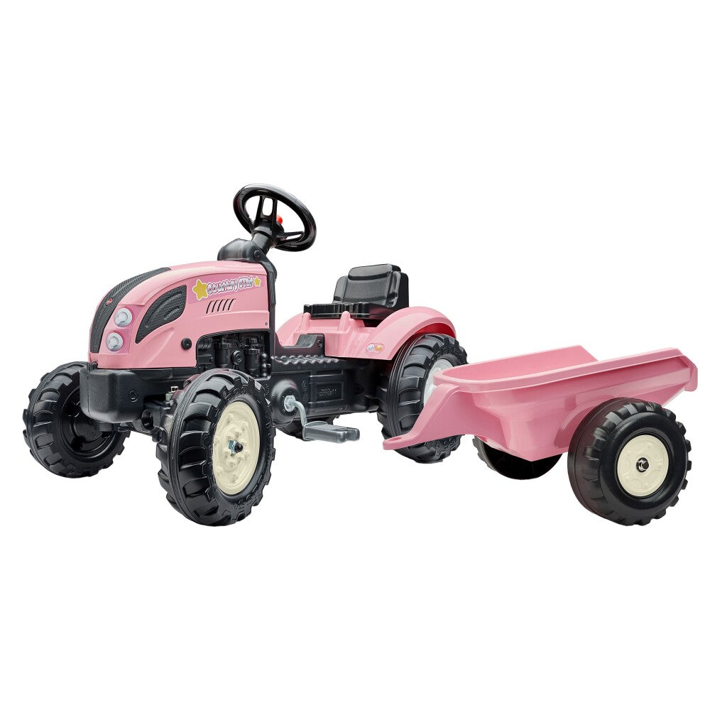Falk Tractor Country Farmer Set Pink 2+ Tractors Joy&Bloom