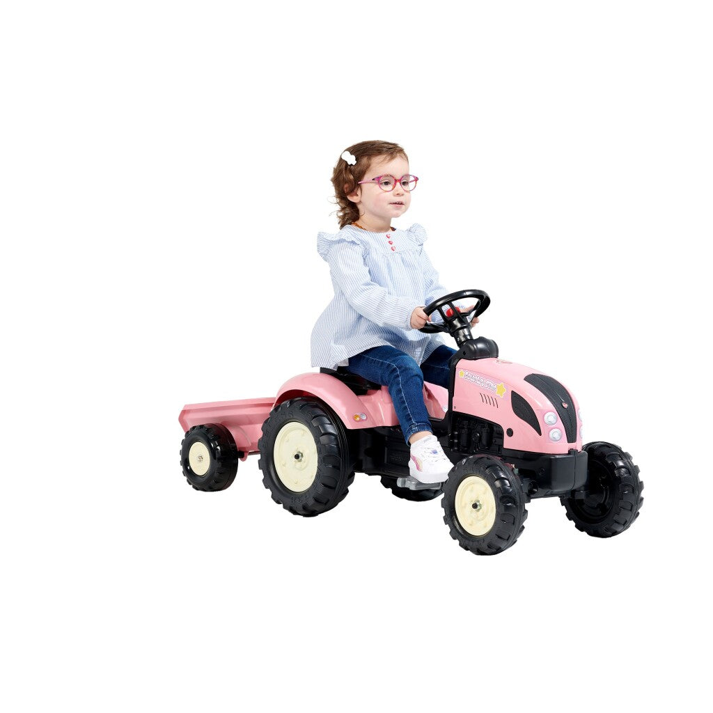 Falk Tractor Country Farmer Set Pink 2+ Tractors Joy&Bloom