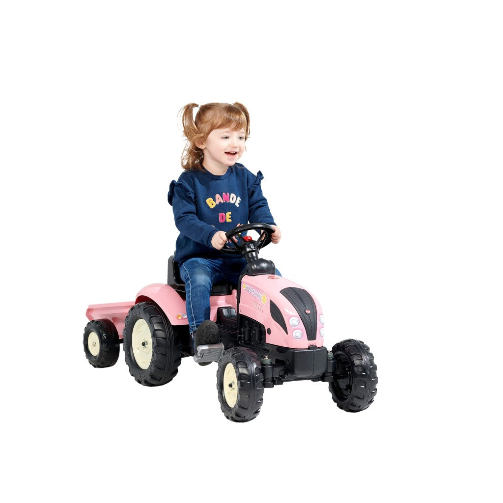 Falk Tractor Country Farmer Set Pink 2+ Tractors Joy&Bloom