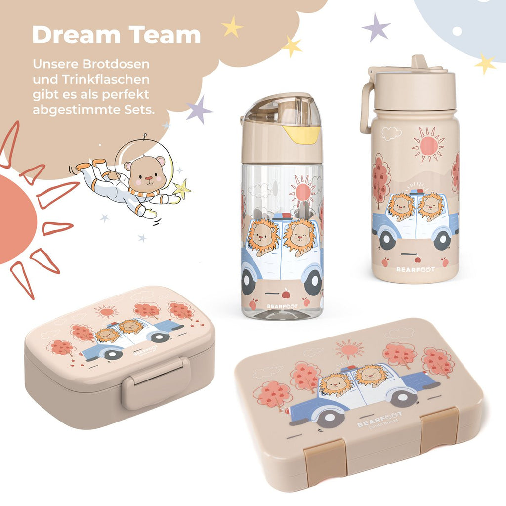Thermo kinderdrinkfles RVS - politie bruin Joy&Bloom
