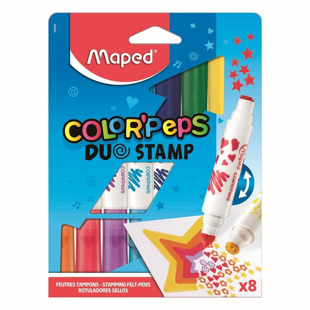 Maped Color'peps Duo Stamp Viltstiften 8 Stuks Viltstiften Joy&Bloom