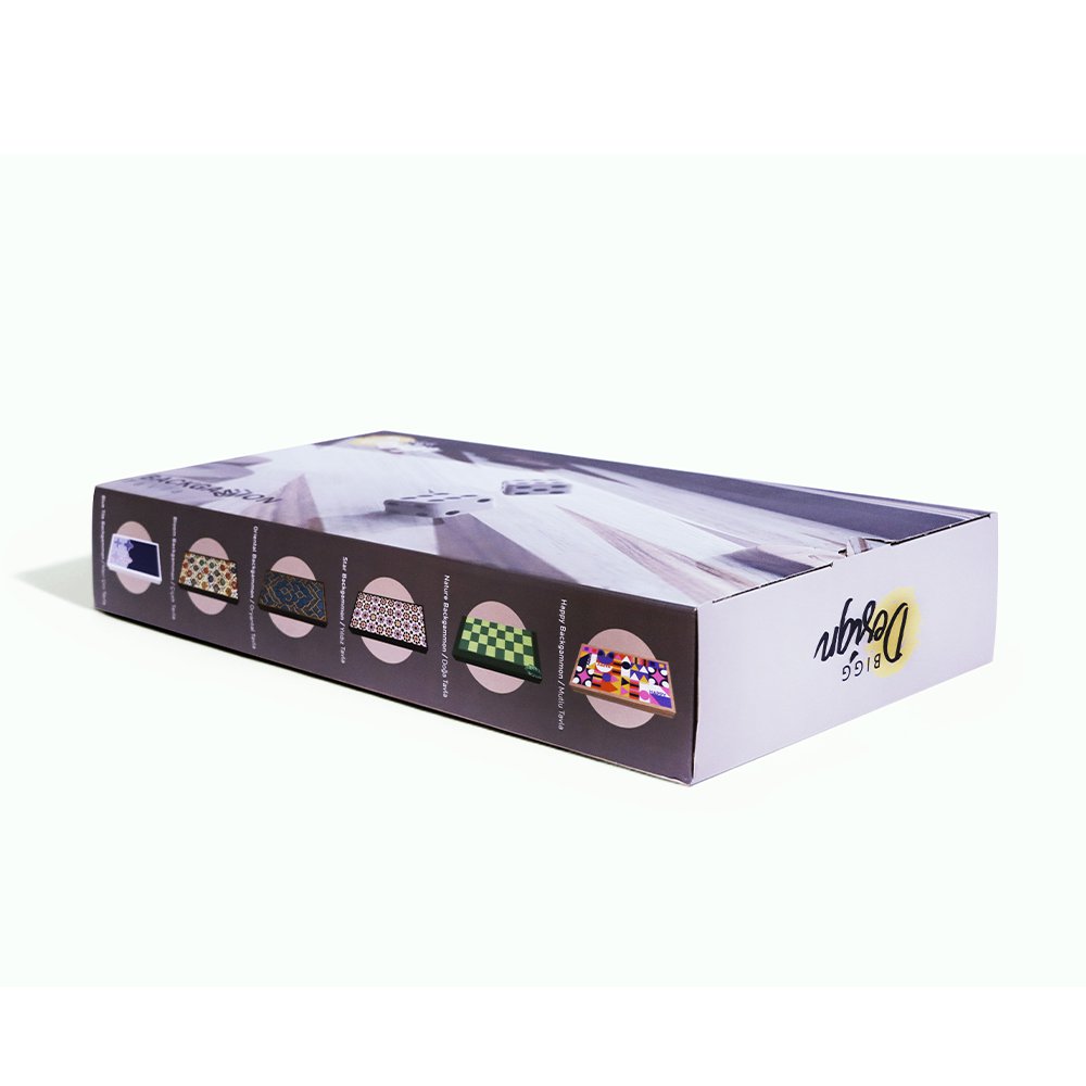 Biggdesign Star Backgammon-set, magnetische sluiting, krasbestendig oppervlak Joy&Bloom