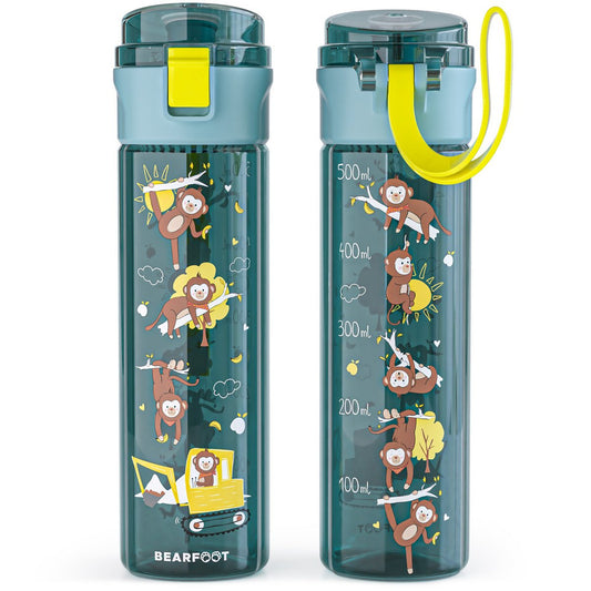 Kinderdrinkfles, 500ml, licht - graafmachine blauw Joy&Bloom