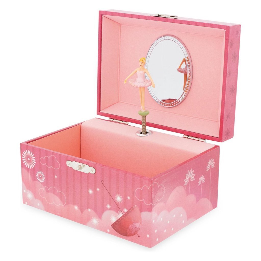 Ulysse Sieradendoosje Met Muziek Met Ballerina Parasol Roze Default Title Muziekdoosjes & Sieraden Joy&Bloom
