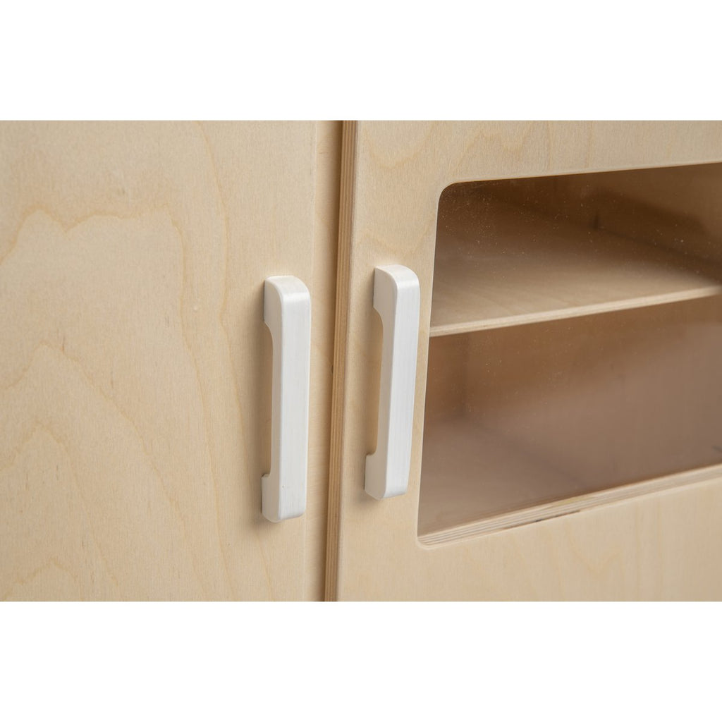 Van Dijk Toys houten poppencommode / poppen commode - Naturel met wit (Kinderopvang kwaliteit) Joy&Bloom
