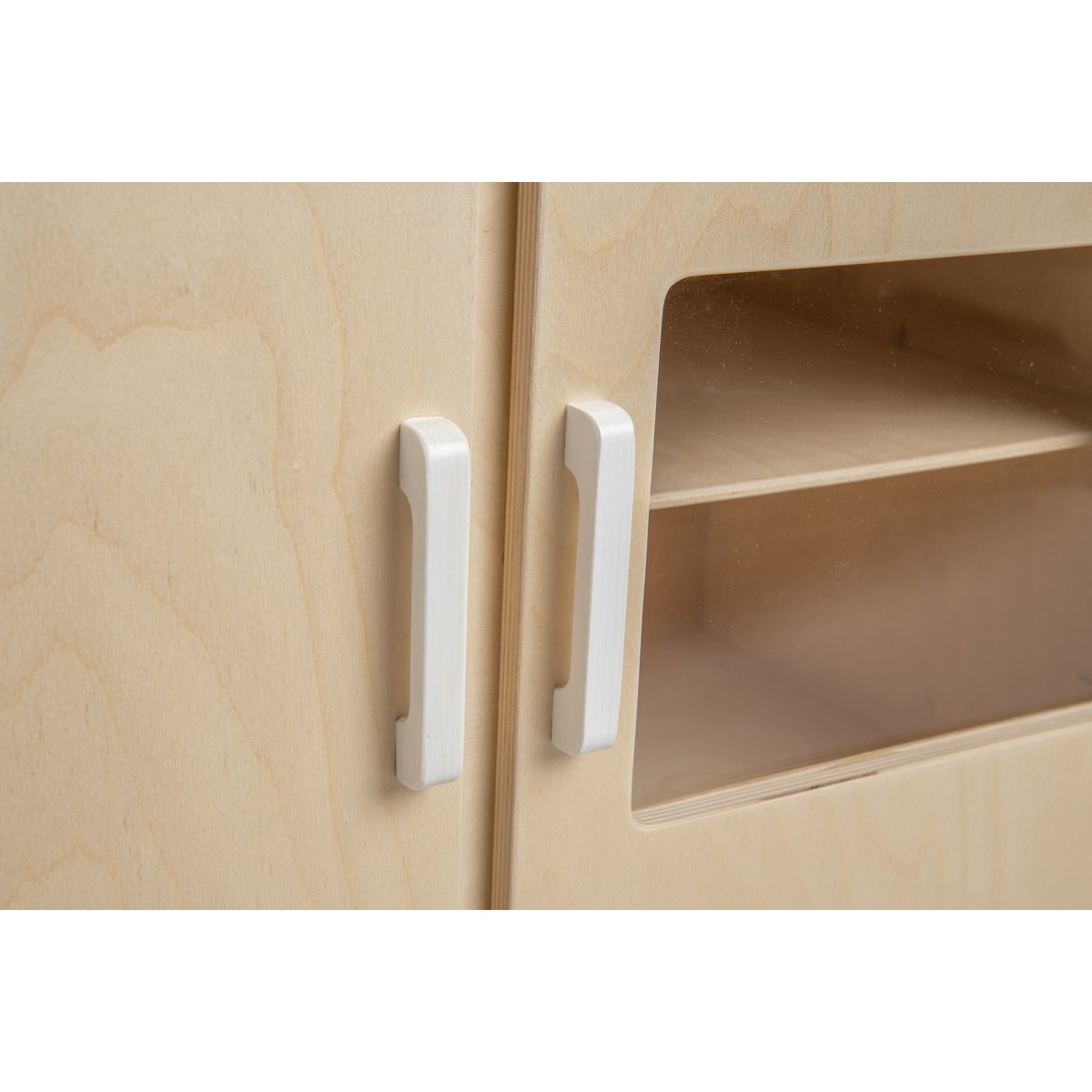 Van Dijk Toys houten poppencommode / poppen commode - Naturel met wit (Kinderopvang kwaliteit) Joy&Bloom