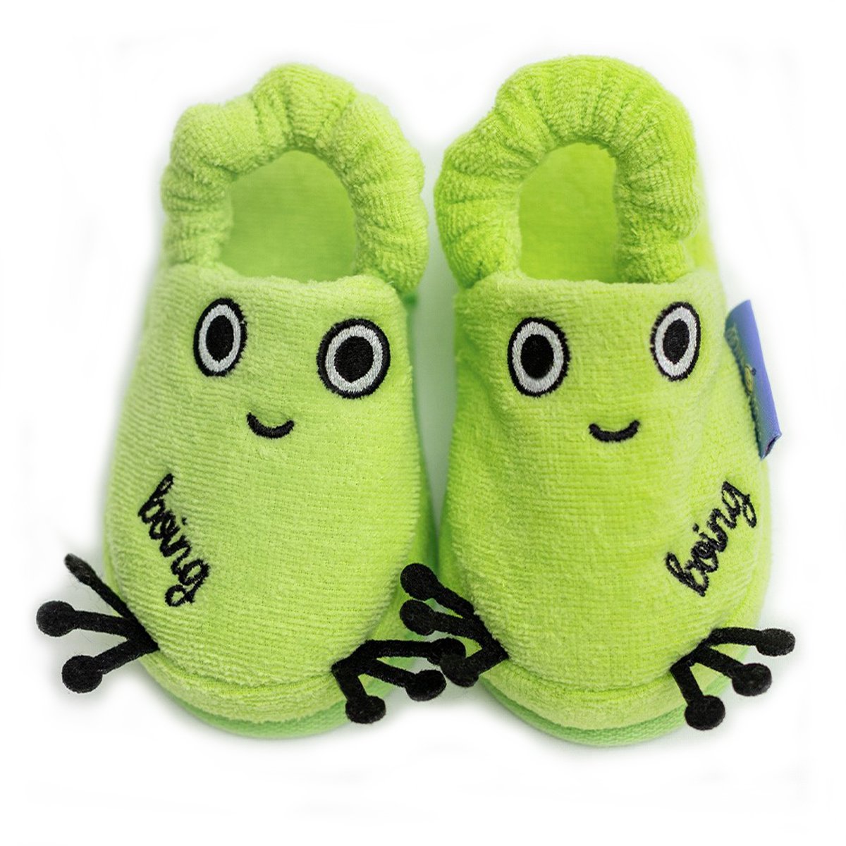 Milk&Moo Cacha Frog peuter kinderpantoffels, %100 katoen, voor huis, bad, binnengebruik Joy&Bloom