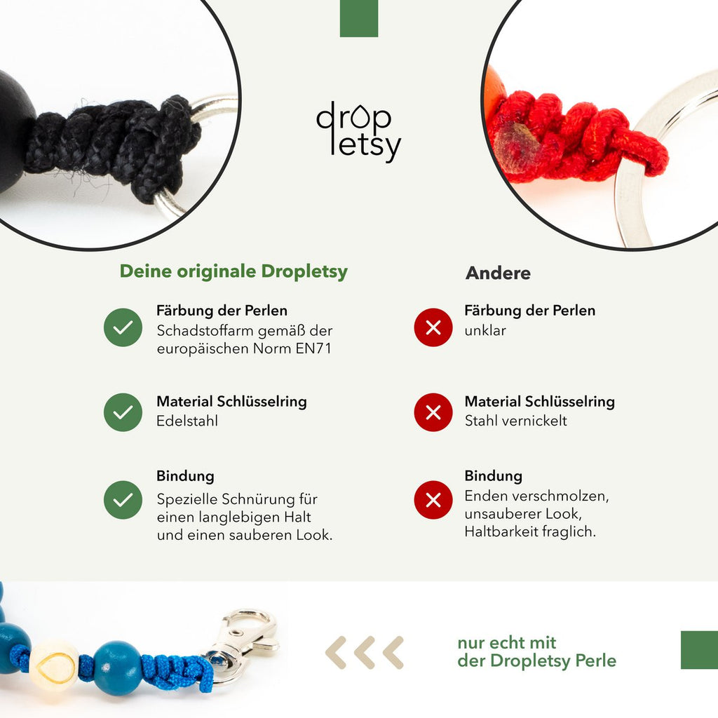 Mobiele telefoonketting universeel, houten kralen, handgemaakt - The Caimito