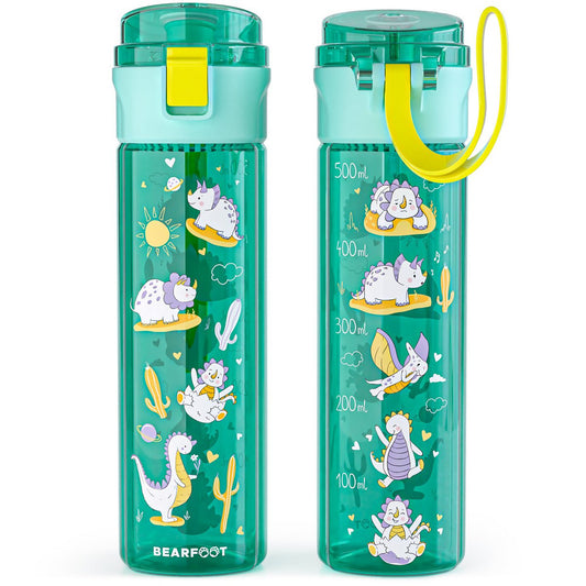Kinderdrinkfles, 500ml, licht - Dinos-mint Joy&Bloom