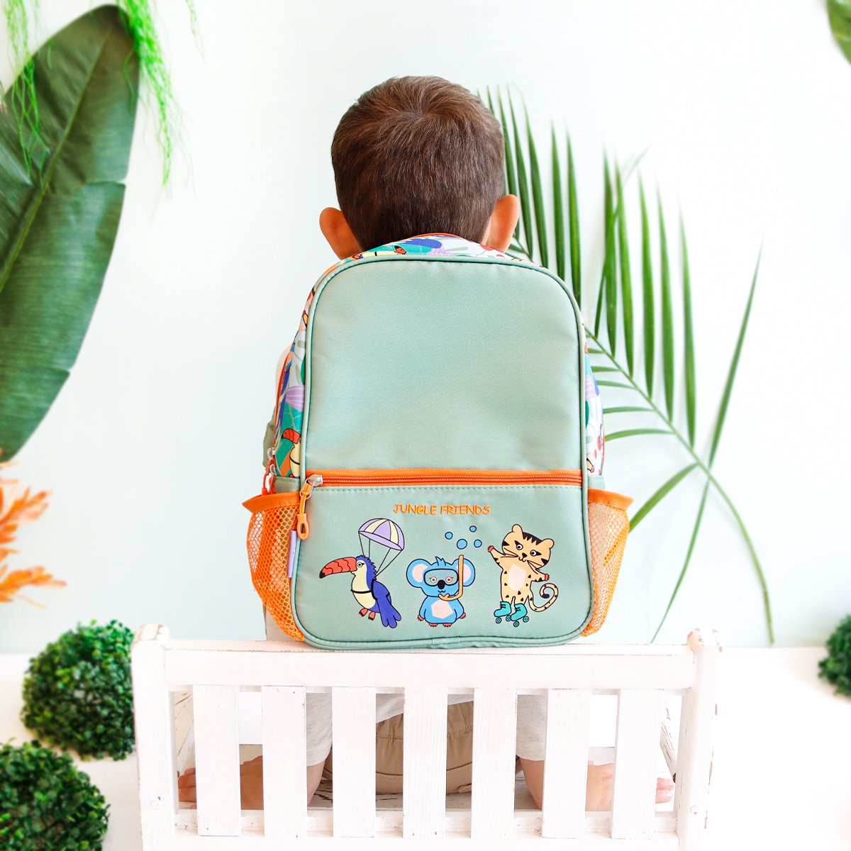Milk&Moo kinderrugzak Jungle Friends, lichtgewicht, comfortabele pasvorm Joy&Bloom