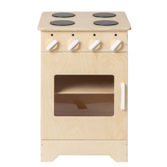 Van Dijk Toys houten speelgoed keuken / keukentje Fornuis - Naturel met wit (Kinderopvang kwaliteit) Joy&Bloom