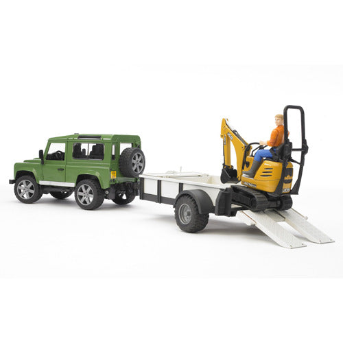 Bruder Landrover + Aanhanger Met Graafmachine Default Title Bruder Joy&Bloom