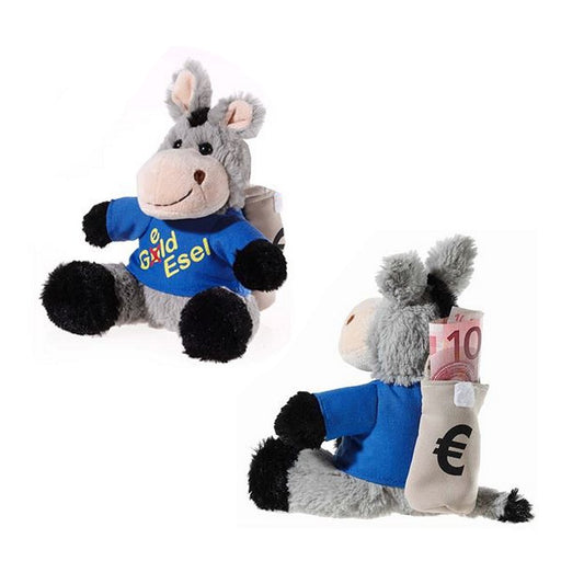 Heunec Knuffel Ezel Met Geldrugzak Default Title Knuffels Joy&Bloom
