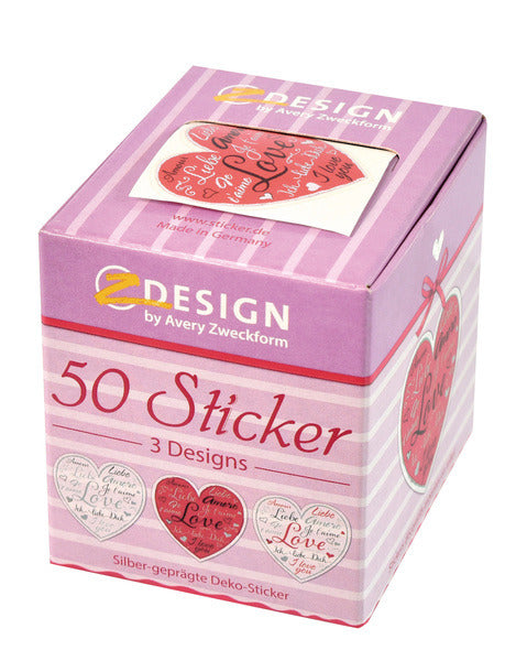 Avery Av-56813 Decosticker Box Harten 3 Designs Default Title Hobby + Knutselen Joy&Bloom