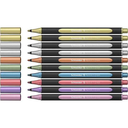 Schneider S-Ml02011503 Metallic Liner Paint-It 020 1-2Mm 10 Stuks Default Title Hobby + Knutselen Joy&Bloom
