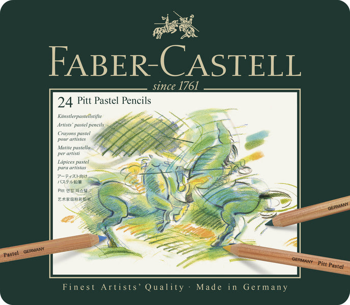 Faber Castell Fc-112124 Pastelpotlood Faber-Castell Pitt Metalen Etui A 24 Stuks Default Title Pastelpotloden Joy&Bloom