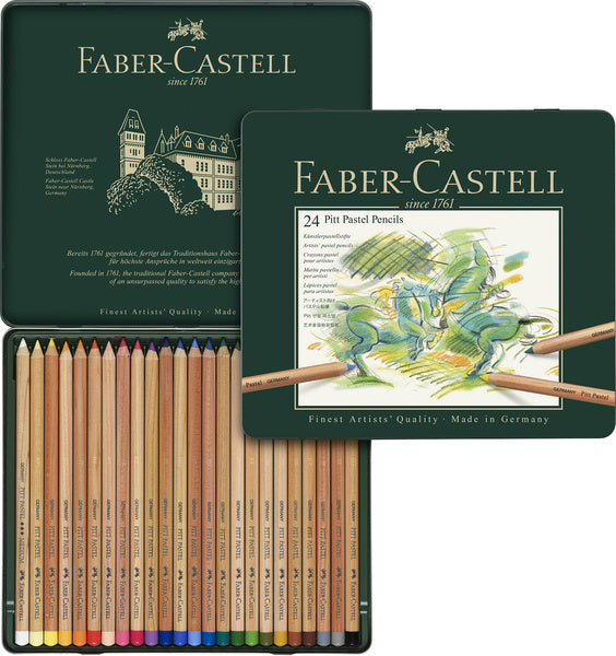 Faber Castell Fc-112124 Pastelpotlood Faber-Castell Pitt Metalen Etui A 24 Stuks Pastelpotloden Joy&Bloom