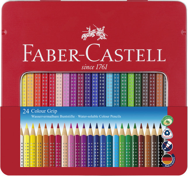 Faber Castell Fc-112423 Kleurpotlood Faber-Castell Grip Metalen Etui A 24 Stuks Default Title Kleurpotloden Joy&Bloom