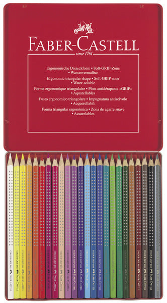 Faber Castell Fc-112423 Kleurpotlood Faber-Castell Grip Metalen Etui A 24 Stuks Kleurpotloden Joy&Bloom