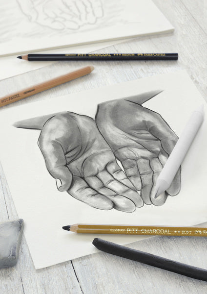 Faber Castell Fc-114002 Houtskoolset Faber-Castell 7-Delig Houtskool Joy&Bloom