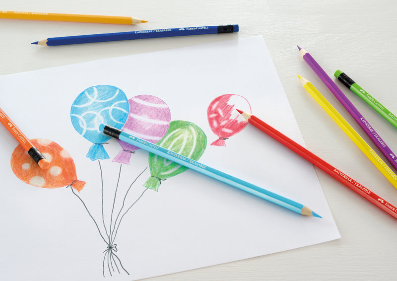 Faber Castell Fc-116612 Kleurpotlood Uitgumbaar Etui 12 Stuks Kleurpotloden Joy&Bloom