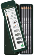 Faber Castell Fc-117805 Aquarelpotlood Faber-Castell Graphite Etui A 5 Stuks Default Title Aquarelpotloden Joy&Bloom